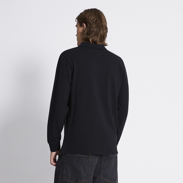 Long sleeve polo shirt "Aiden" Black